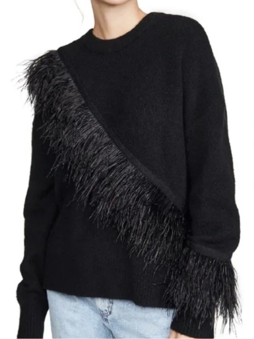 Cinq A Sept Merritt Feather Pullover Sweater